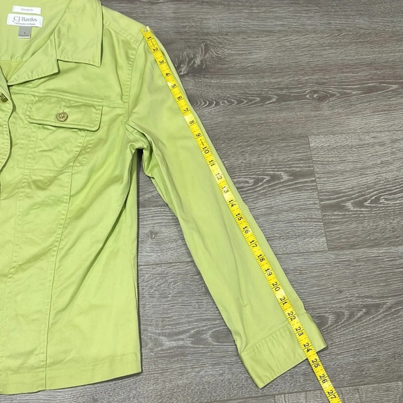 CJ Banks Stretch Scalloped Edge Green Jacket X (14W) - Picture 15 of 16
